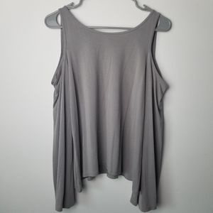 Hollister cold shoulder criss cross back shirt